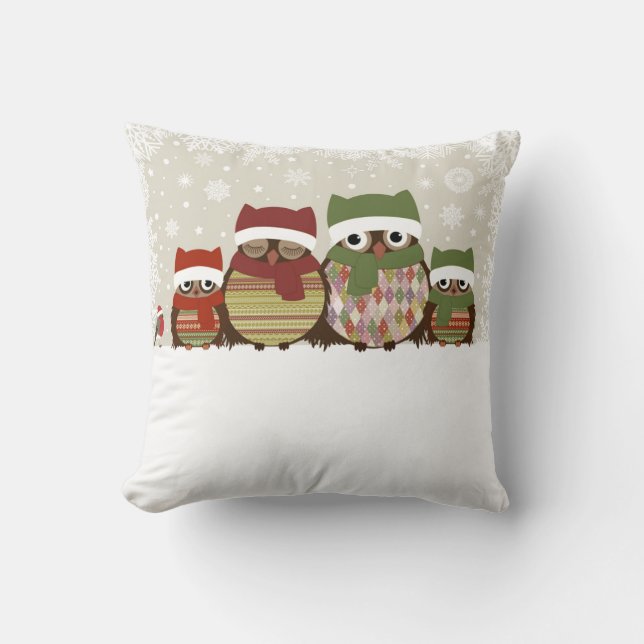 Önskemål Uggla familjepillow Kudde (Framsida)