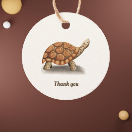 Önskemärken för Tortoise Tack Gåvor Etiketter