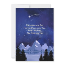 Önskestjärna natt himmel baby shower inbjudan