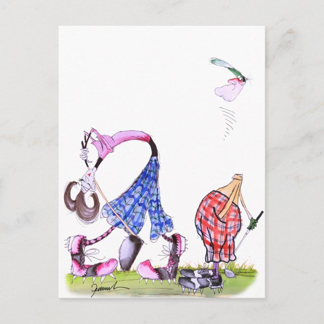 önsketänkande - golf, tony fernandes vykort (Framsida)