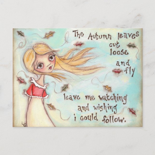 Önskning jag kunde följa - vykort (Framsida)