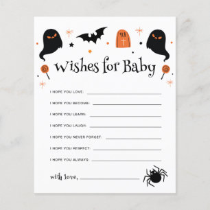 Önskningar för Baby Halloween Baby Shower-spel