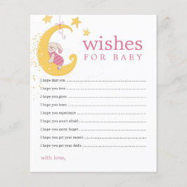 Önskningar för Baby Rabbit Baby Shower Rådkort