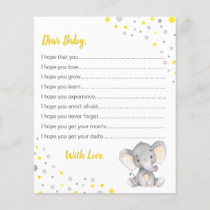 Önskningar för Baby Yellow Gray Dot Elefant Babyfe