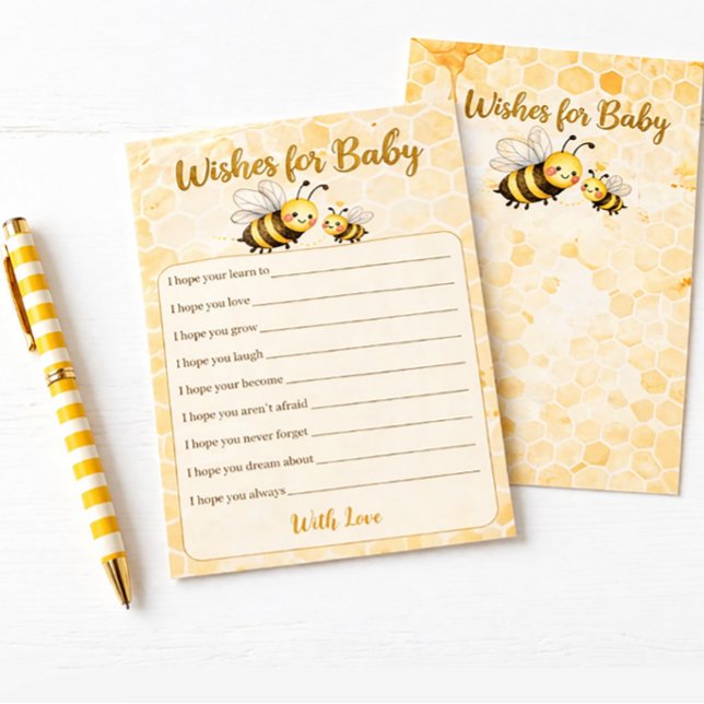 Önskningar för bebis - Baby Shower Aktivitetsspel Brevpapper (Skapare uppladdad)