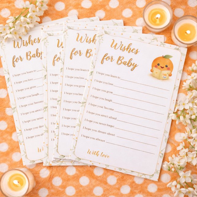 Önskningar för bebis - Söt baby shower-aktivitet Brevpapper (Skapare uppladdad)
