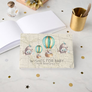 Önskningar för Bebis Varmt Luftballong Babyfiran Gästböcker