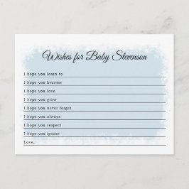 Önskningar för bebis, vinterfrost, färg som kan än vykort