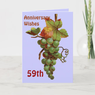 Önskningar om 59-årsjubileum, anpassningsbara kort