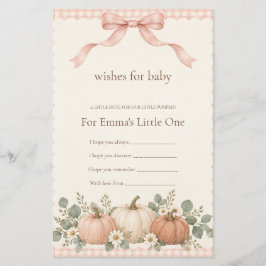Önskningar om spädbarn för baby shower-aktivitet