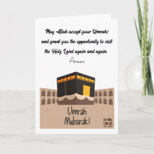 Önskningar om Umrah Mubarak Kort