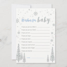 Önskningar till bebis kort, Blå pojke baby shower Inbjudningar