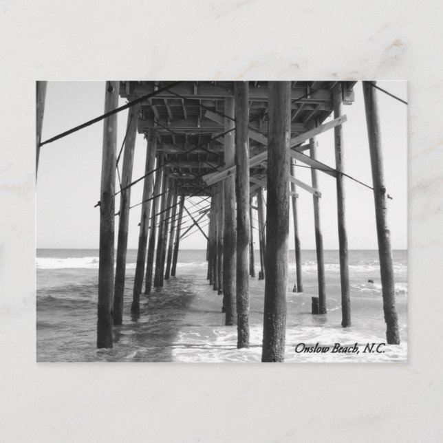 Onslow Beach N.C. Vykort (Framsida)