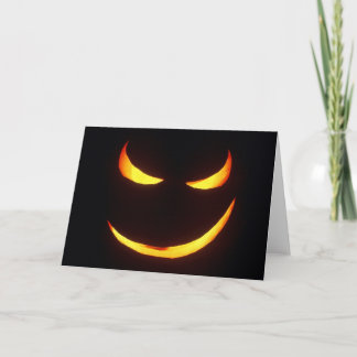 Ont flint kort för Halloween pumpahälsning