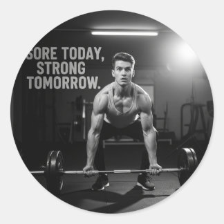 Ont Idag Stark Imorgon Fitness Gym Citat – Mot Runt Klistermärke