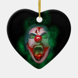 Ont Jokerclownansikte Julgransprydnad Keramik