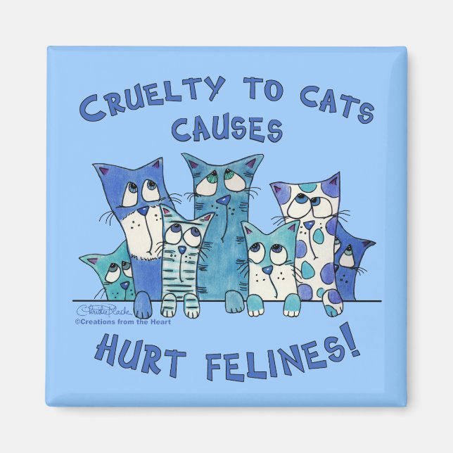 Ont Kattdjur som är graverande för katter Magnet (Framsidan)