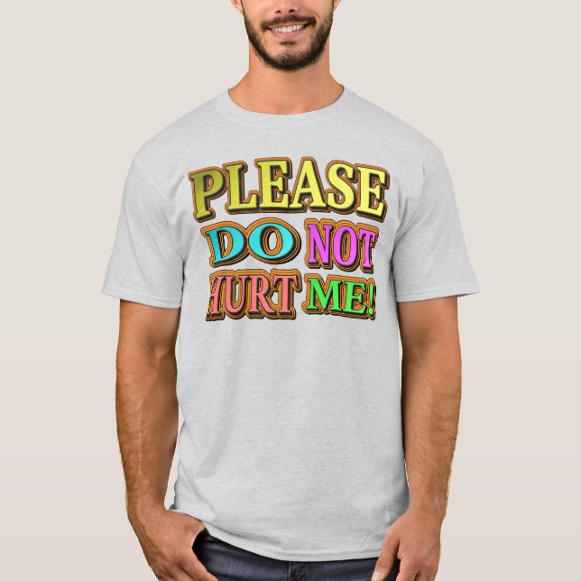 "Ont mig inte!" Cute Design. Köp nu T Shirt (Framsida)