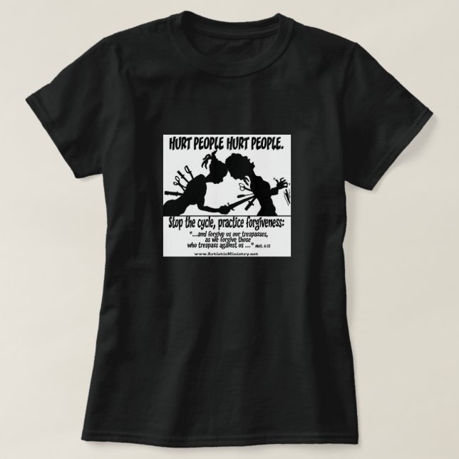 Ont Personer Ont människor silhouette t shirt (Design framsida)