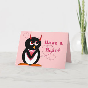 Ont pingvinvalentines daykort helgkort