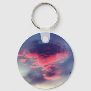 Ont rött moln Keychain Nyckelring
