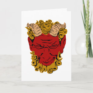 Ont vinterhälsningkort från Krampus Helgkort