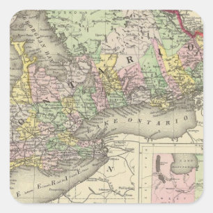 Ontario 2 fyrkantigt klistermärke