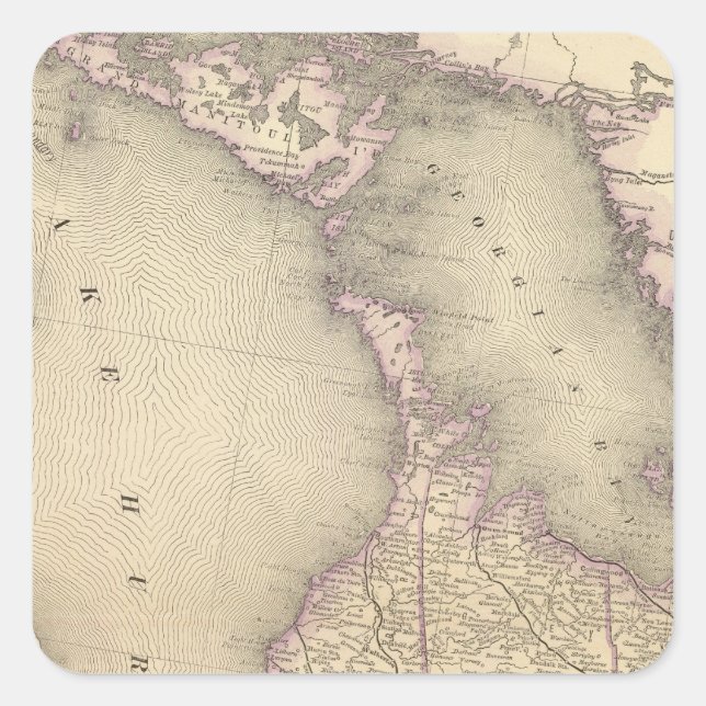 Ontario 3 fyrkantigt klistermärke (Framsida)