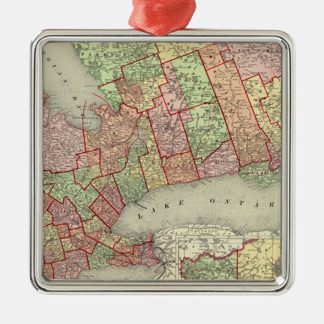 Ontario 4 julgransprydnad metall (Framsidan)