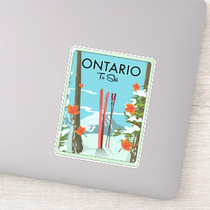 Ontario att åka skidor klistermärken