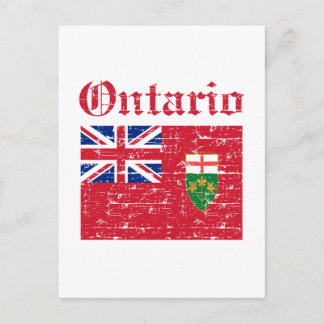 Ontario Canada Flagga Design Vykort