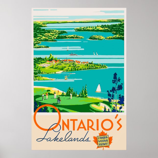 Ontario Canada Vintage resor Poster (Framsidan)