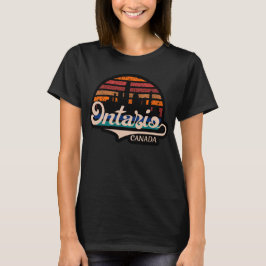 Ontario Canada Vintage Sol, rand i nöd T Shirt