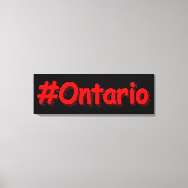 "#Ontario " Cute Design. Köp nu Canvastryck (Framsida)