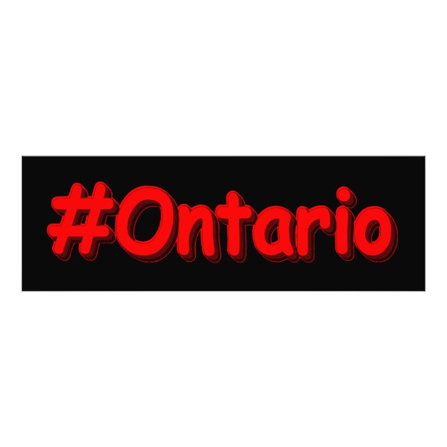 "#Ontario " Cute Design. Köp nu Fototryck (Framsidan)