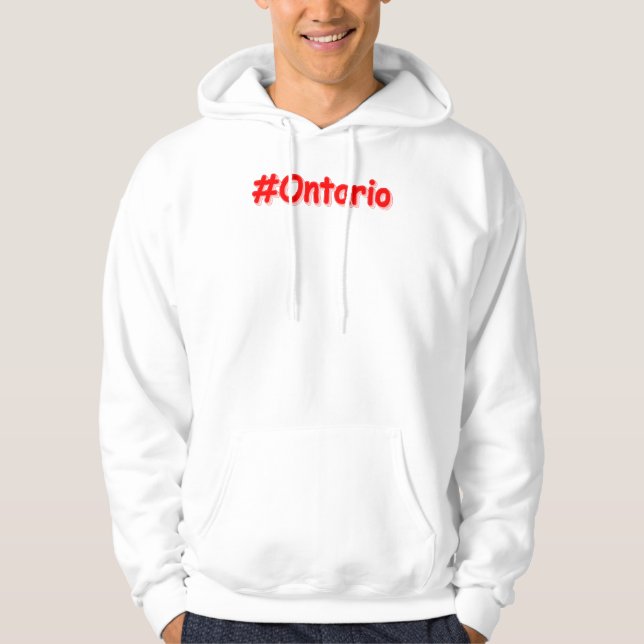 "#Ontario " Cute Design. Köp nu Hoodie (Framsida)