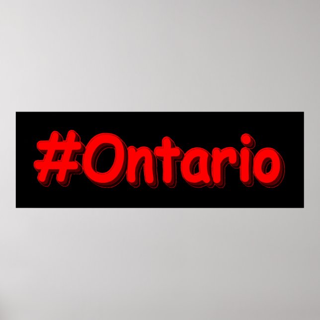 "#Ontario " Cute Design. Köp nu Poster (Framsidan)
