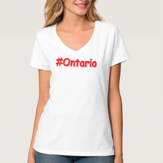 "#Ontario " Cute Design. Köp nu T Shirt (Framsida)