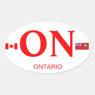 Ontario* Euro-stil Oval Stkcer Ovalt Klistermärke