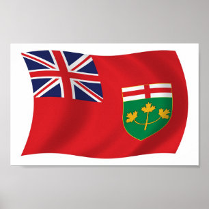 Ontario Flagga Affisch Print