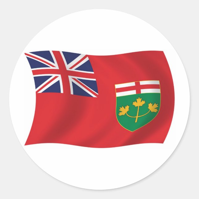 Ontario Flagga Klistermärke (Framsida)