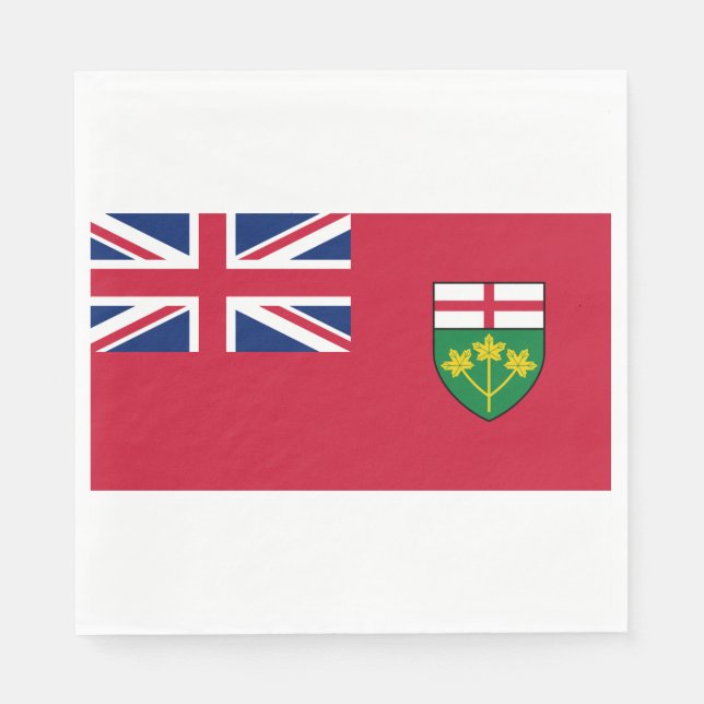 Ontario Flagga Pappersservett (Framsidan)