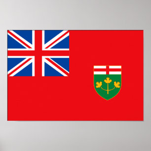 ONTARIO flagga Poster