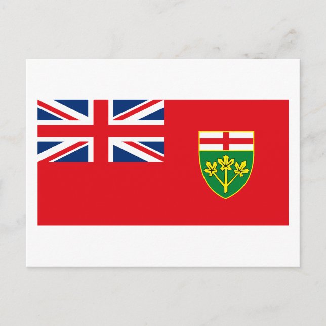 Ontario Flagga vykort (Framsida)