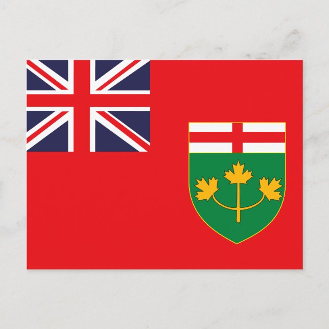 ONTARIO FLAGGA VYKORT (Framsida)