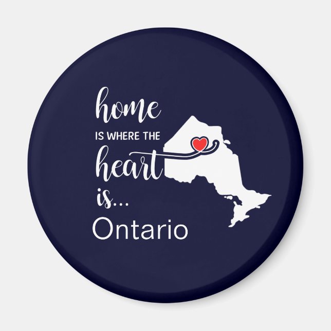 Ontario Home är där hjärtat finns Magnet (Framsidan)