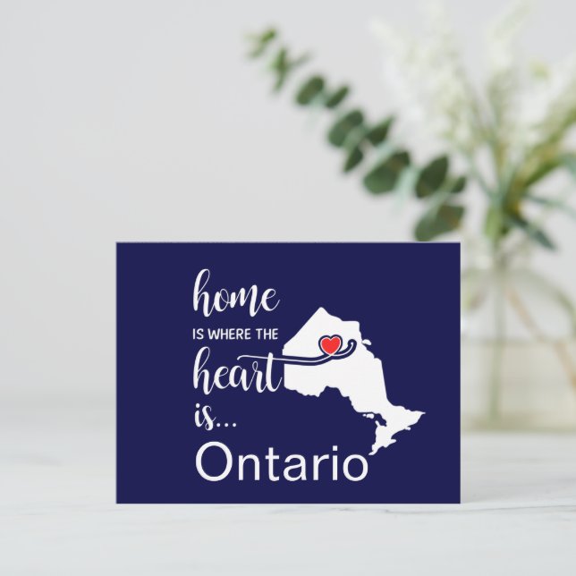Ontario Home är där hjärtat finns Vykort (Stående Fram)