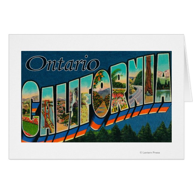 Ontario, Kalifornien - Stora Brev Scenes Hälsningskort (Framsidan Horizontal)