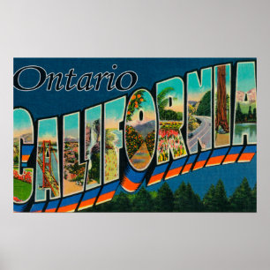Ontario Kalifornien - stora brevplatser Poster