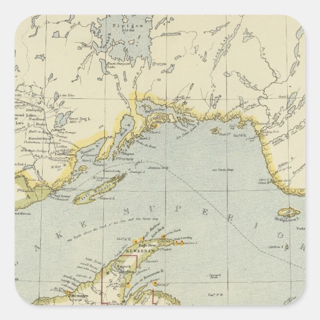 Ontario, Kanada Fyrkantigt Klistermärke (Framsida)